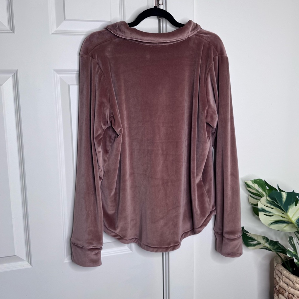 Skims Velour Brown Pajama Top Medium - Picture 5 of 5